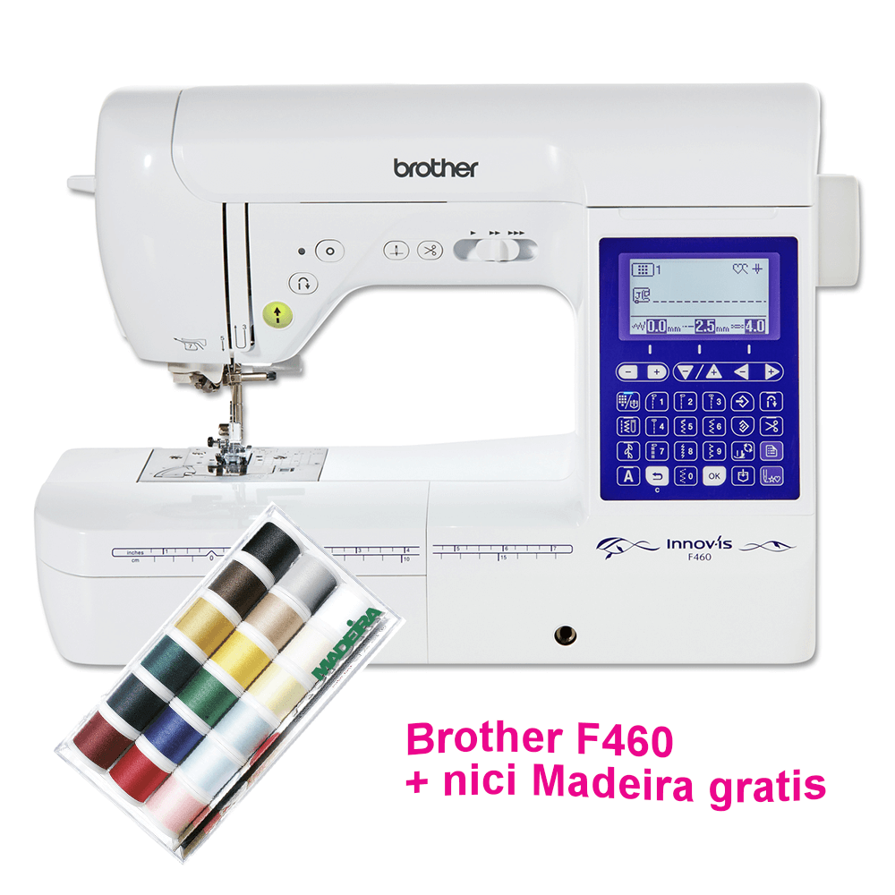 Maszyna Brother F460 + zestaw nici Madeira gratis!