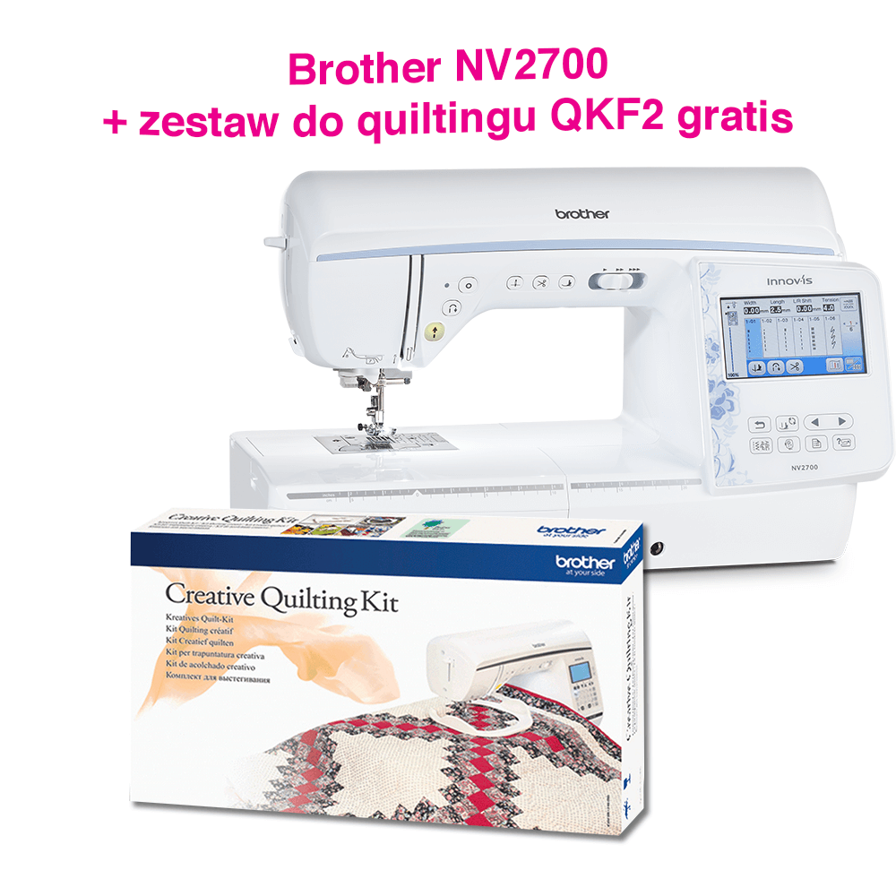 Maszyno-hafciarka Brother NV2700 + zestaw do quiltingu QKF2 gratis!